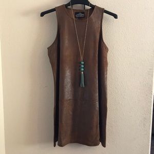 Faux Leather Tank Dress